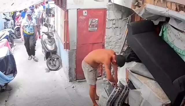 Lalaking hinuling naka-topless habang naghahalo ng semento, na-trauma