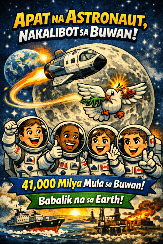 4 ASTRONAUTS COMPLETED MOON ORBITS